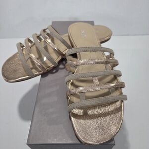 Womens Botkier Rose Gold and Almond Color Bridger Sandals